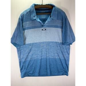 Oakley Polo Shirt Short Sleeve Regular Fit Blue Men XL